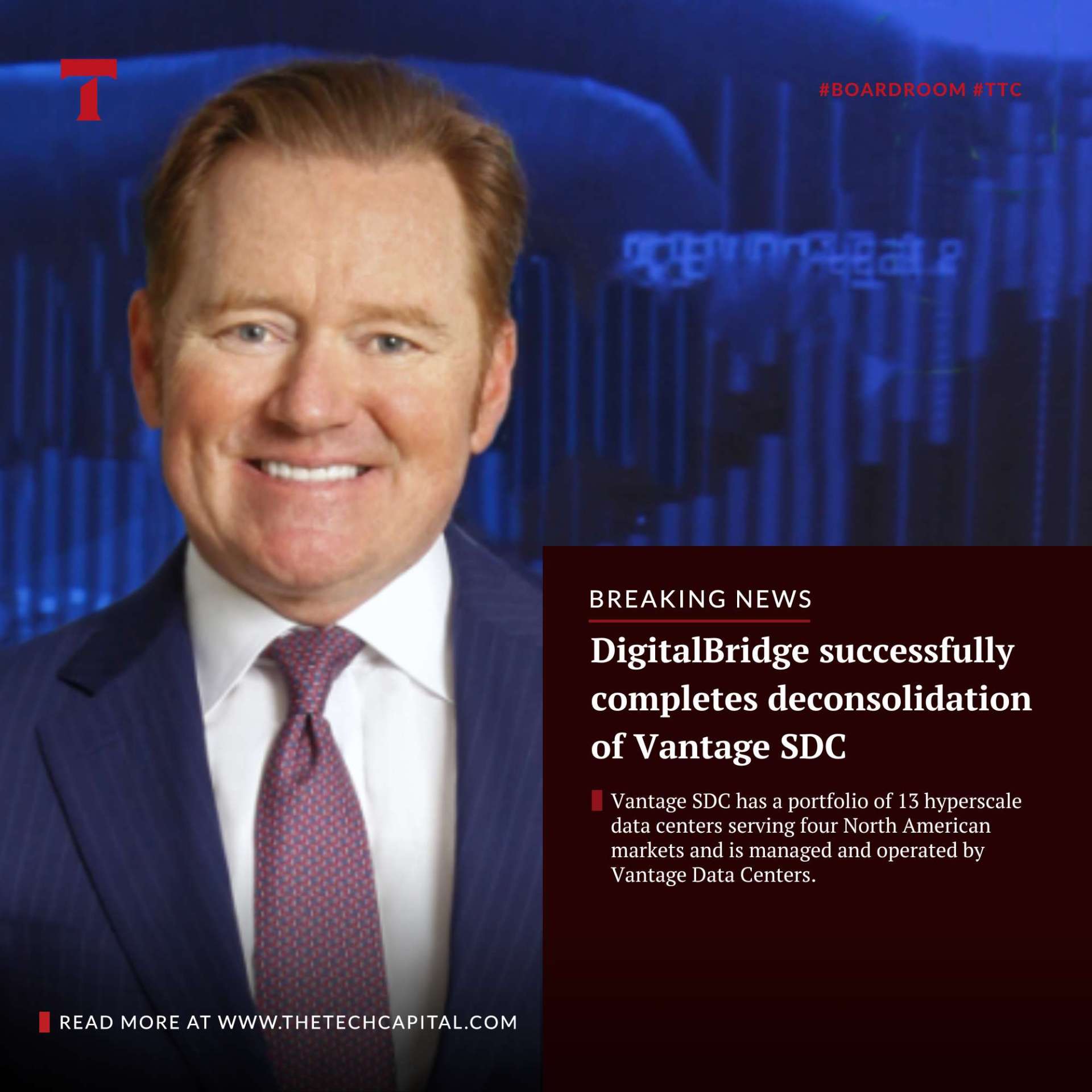 DigitalBridge successfully completes deconsolidation of Vantage SDC