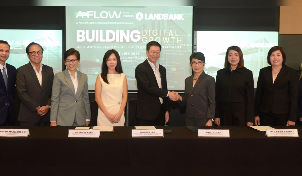Ayala Land, FLOW Digital Infrastructure JV secures $185m loan from LANDBANK for large data center campus in the Philippines