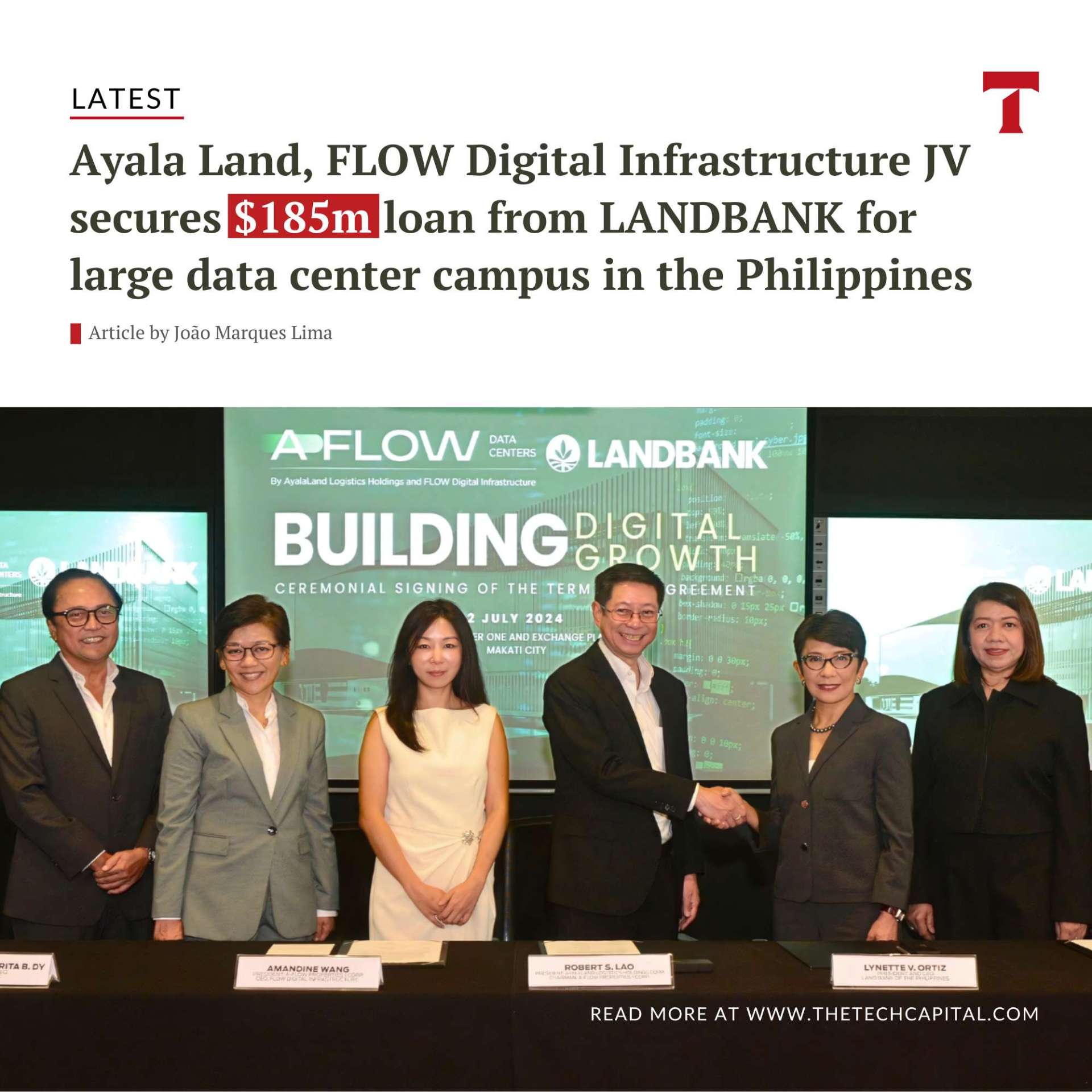 Ayala Land, FLOW Digital Infrastructure JV secures $185m loan from ...