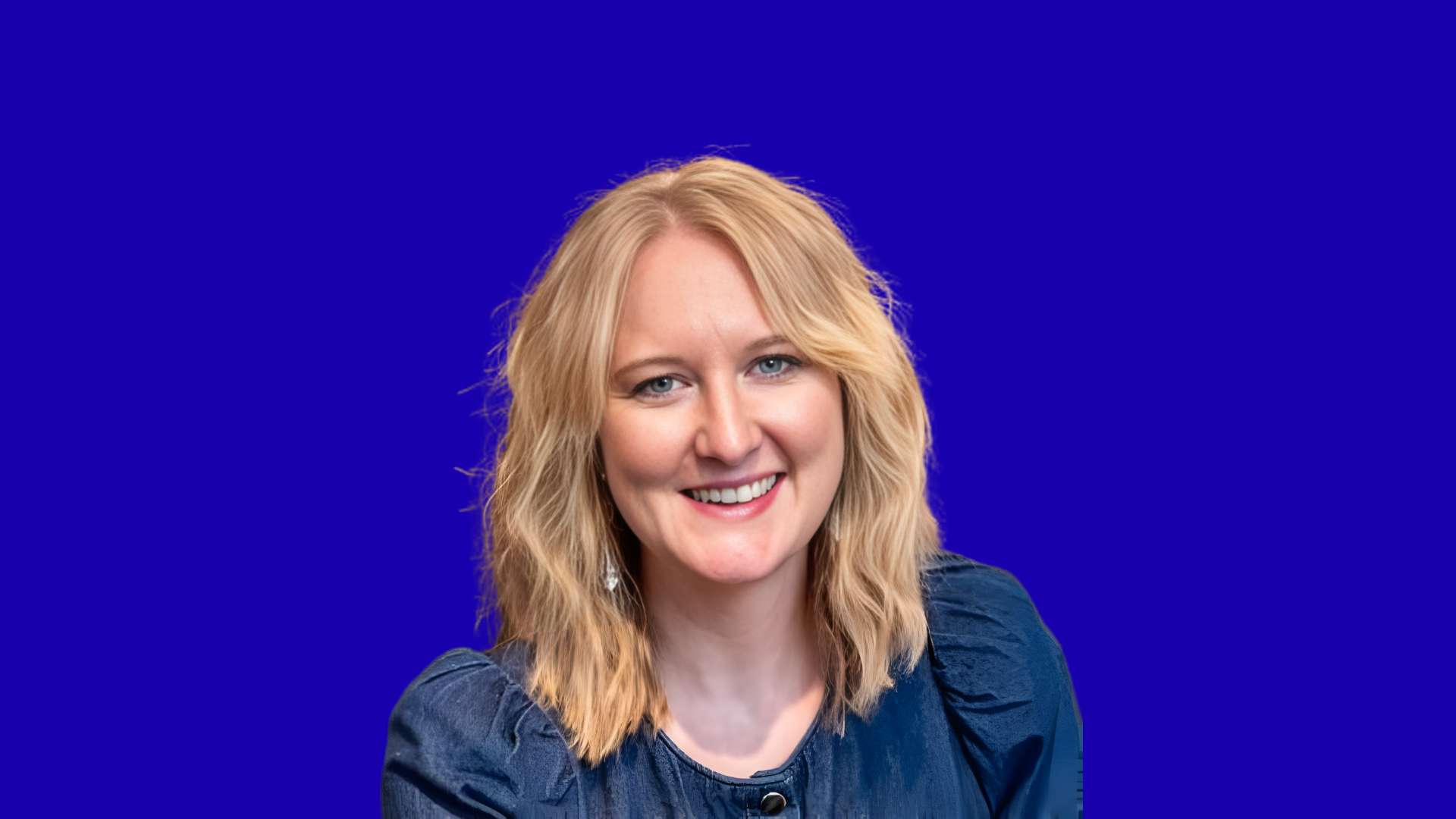 Jennifer Smith in blue background