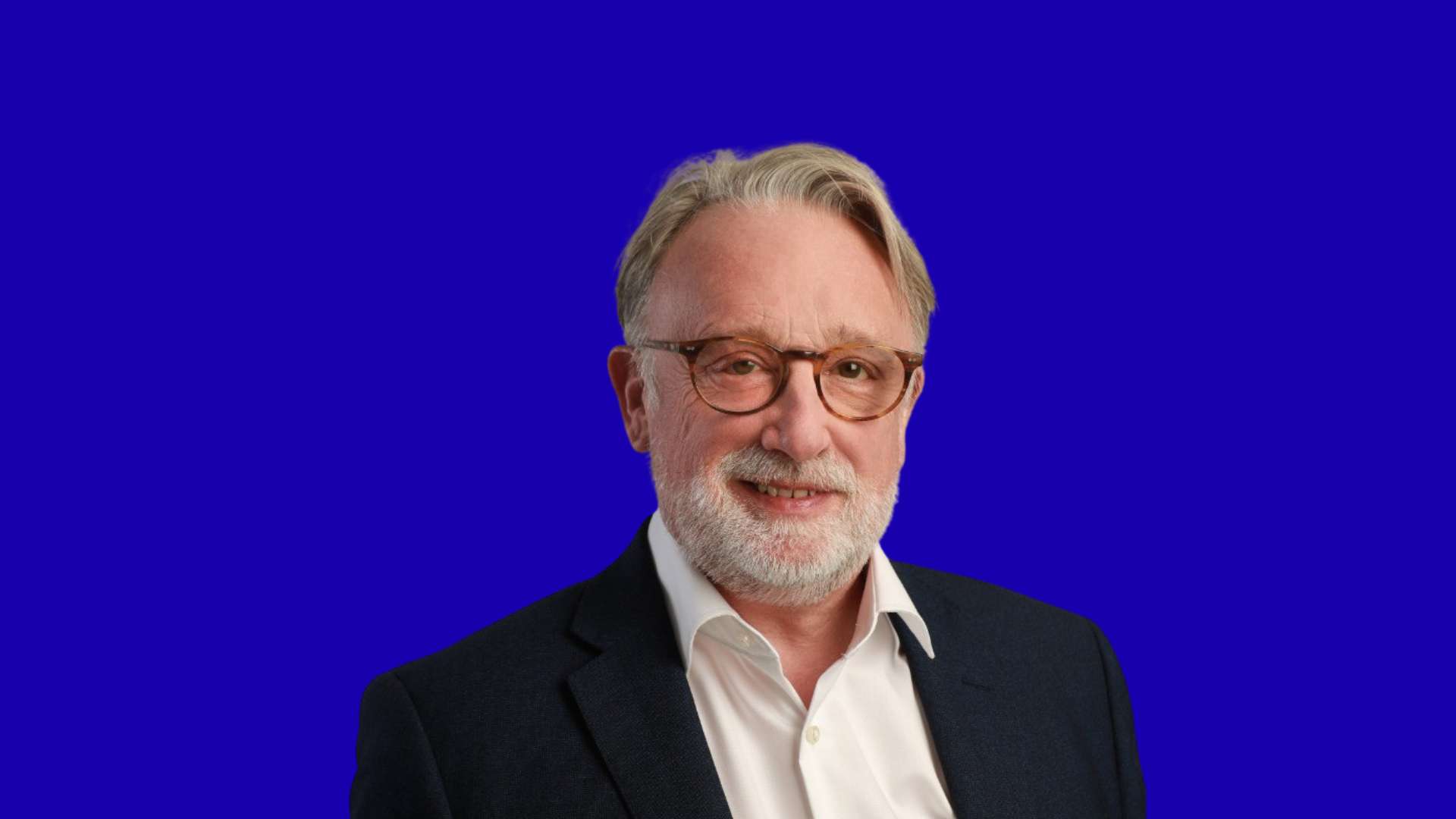 Jim Perrie in blue background