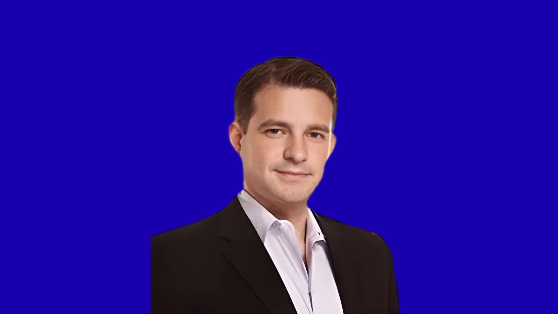 Joe Harar in blue background