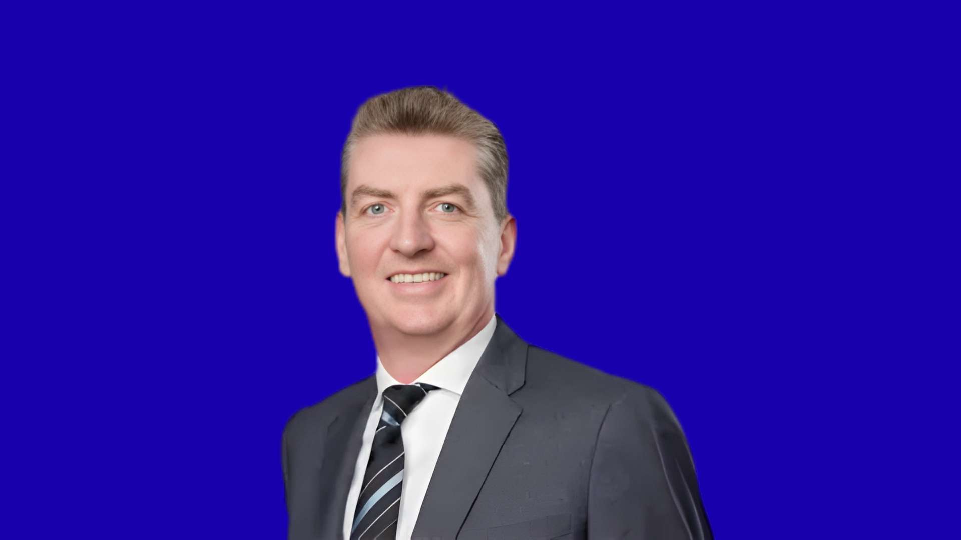 Niall Hannigan in blue background