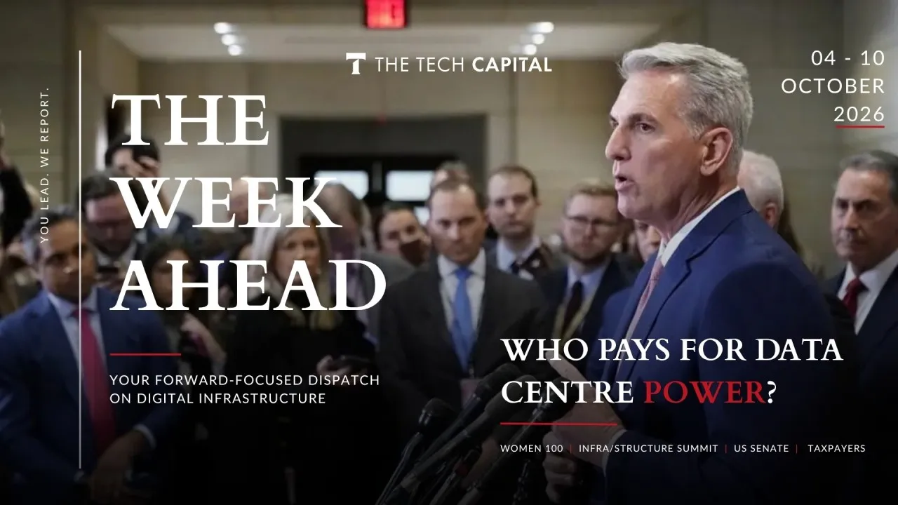 The Week Ahead: Who pays for data centre power? Global Head of TMT Infrastructure, The Tech Capital 7 Mins 5 October 2026 | 3:15 am CEST With hundreds of billions of dollars being committed to AI infrastructure and data centre campuses increasingly announced at hundreds of megawatts, or even gigawatts, two questions are becoming harder to avoid. Who ultimately pays for the electricity infrastructure needed to support them, and who carries the risk if that demand fails to materialise?